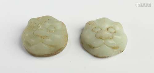 A Group of Two Jadestone Ornament