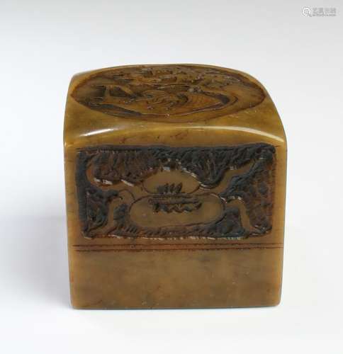 A Carved Soapstone Seal