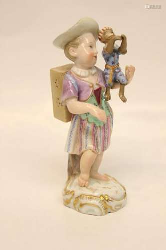 Meissen Porcelain Figural w Monkey