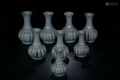 Group of Chinese Ru Ware Porcelain Vases
