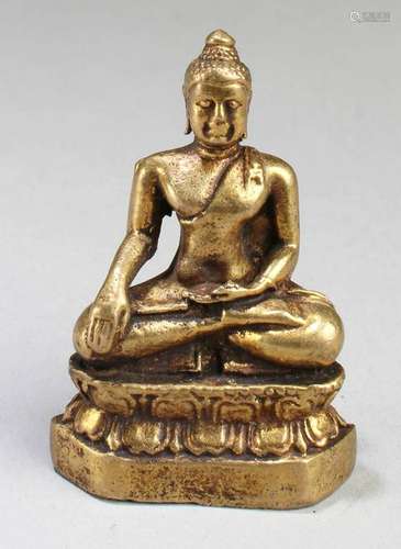 Chinese Gilt Bronze Seated Buddha Statue