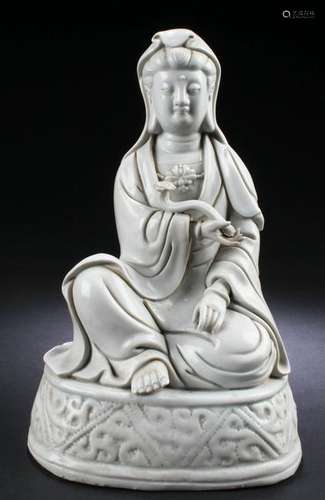 Chinese Blanc De Chinese Guanyin Statue