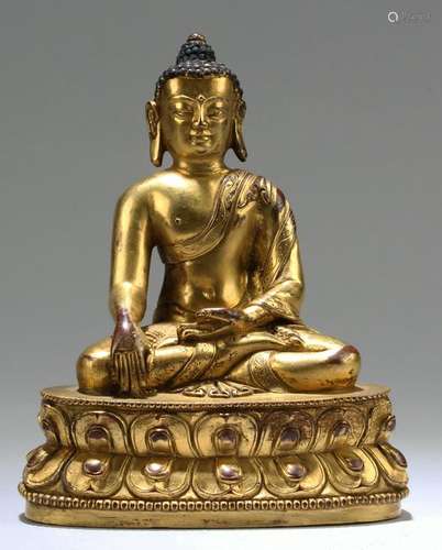 Chinese Gilt Bronze Buddha Statue