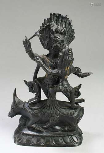 A Bronze Bodhisattva Statue