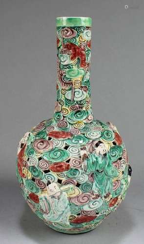 Antique Chinese Sancai Porcelain Vase