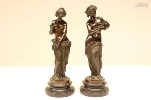 Pair of 19th.C French Bronze Figurals