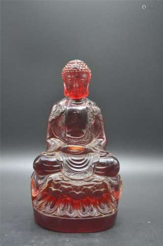 Chinese Amber Buddha