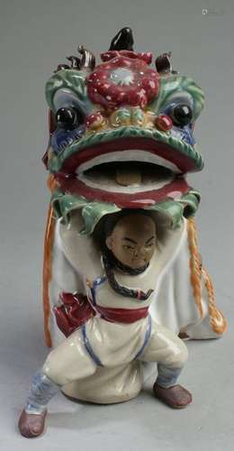 Chinese Shiwan Porcelain Figurine