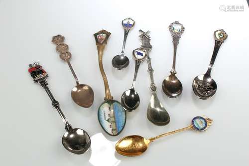 A Set of Nine Souvenoir Spoons