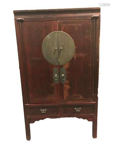 Antique Chinese Hardwood Display Cabinet