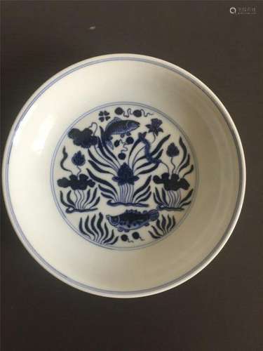 Chinese Blue and White Porcelain Plate