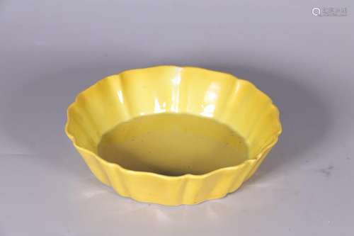 Chinese Yellow Glazed Washer,