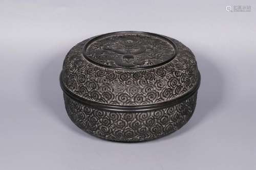 Chinese  Sandalwood Wood Round Food Box