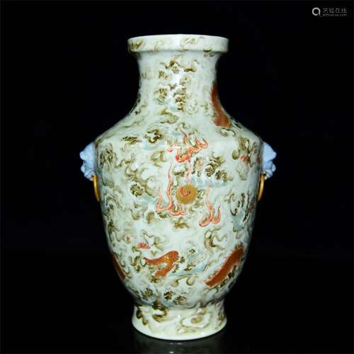 A Chinese Famille-Rose Porcelain Vase