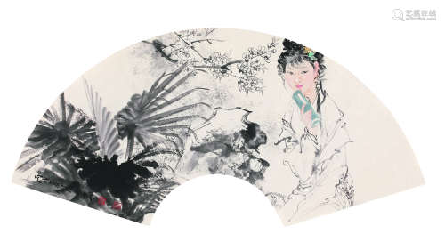 王茂飞（b.1969）2006年作 人物 镜片 设色纸本