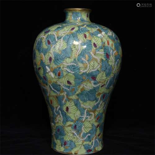 A Chinese Famille-Rose Porcelain Vase