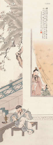 吴青霞（1910～2008） 1945年作 人物 立轴 设色纸本