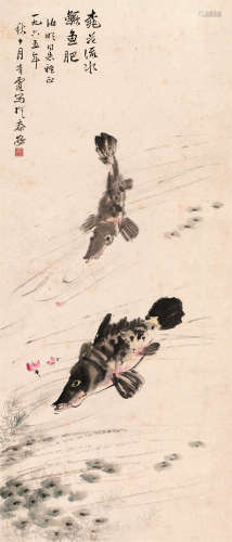 吴青霞（1910～2008） 1965年作 桃花流水 立轴 设色纸本