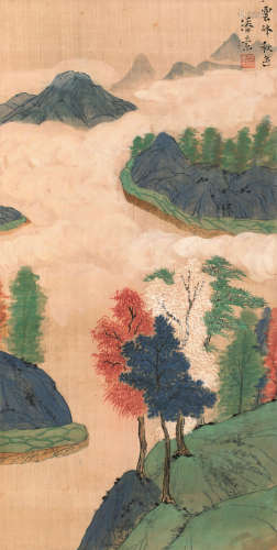 潘素（1915～1992） 云峰秋色 立轴 设色绢本