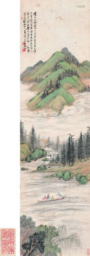顾麟士（1865～1930） 1922年作 清而不枯 立轴 设色纸本