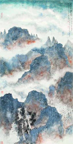 张建京（b.1968） 云水风度 镜片 设色纸本