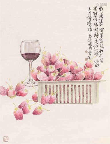 李京波（b.1968） 新春佳节 镜片 设色纸本