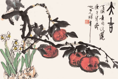 杨之光（1930～2016） 大吉图 镜片 设色纸本