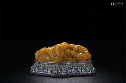 A Chinese Carved Tianhuang Decoration
