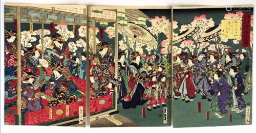 Estampe de Ichiyosai TOYOKUNI (1780 1864). Assembl…