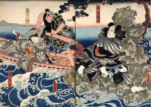 Estampe de Ichiyosai TOYOKUNI (1780 1864). L’enlèv…