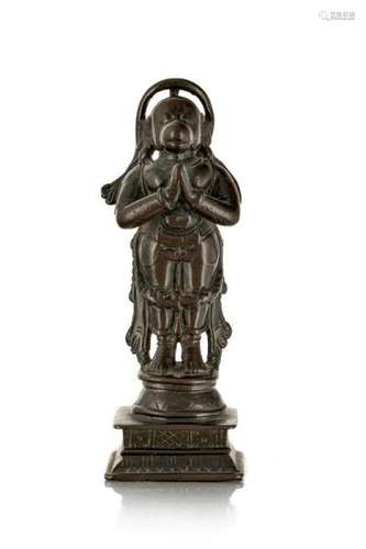 Hanuman, sculpture en bronze, Inde, Tamil Nadu, probablement XVIIIe s. le dieu [...]