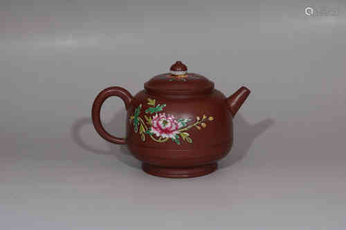 A Chinese Glazed Yinxing Clay Tea Pot
