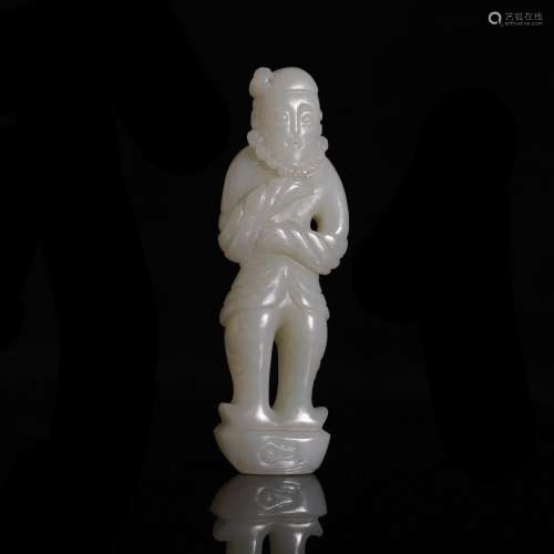 A Chinese Carved Jade Figural Decoration