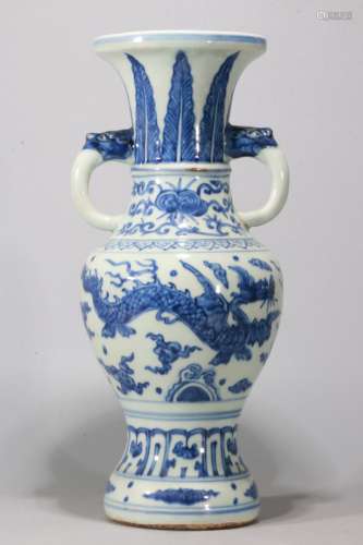 A Chinese Blue and White Porcelain Vase