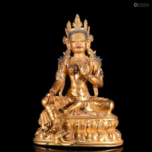 A Chinese Gilt Bronze Buddha