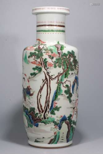 A Chinese Wucai Porcelain Vase