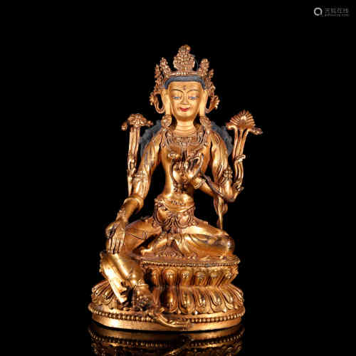 A Chinese Gilt Bronze Buddha