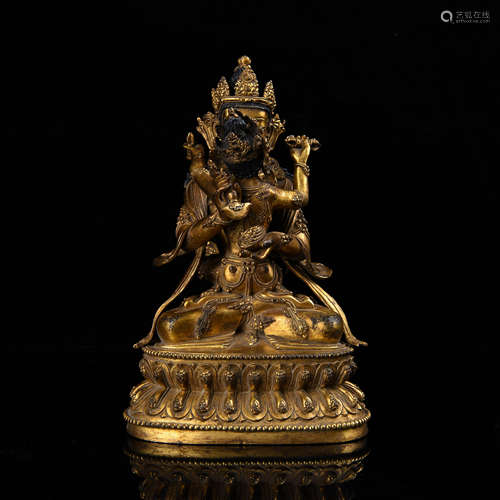 A Chinese Gilt Bronze Buddha