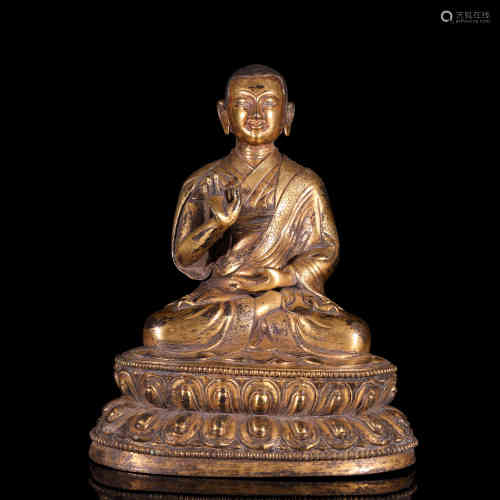 A Chinese Gilt Bronze Buddha