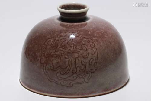 A Chinese Cowpea Red Glazed Jar