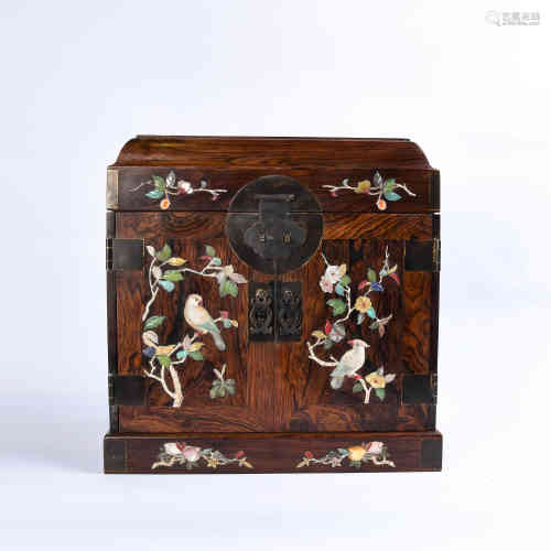 A Chinese Carved Huanghuali Box