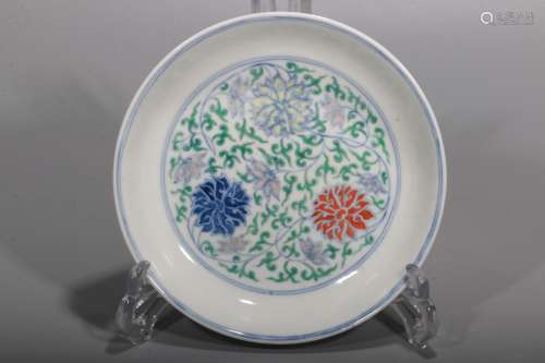 A Chinese Doucai Porcelain Dish