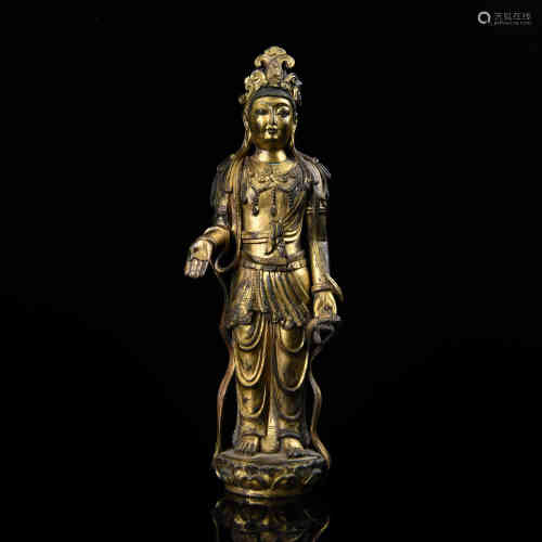 A Chinese Gilt Bronze Buddha