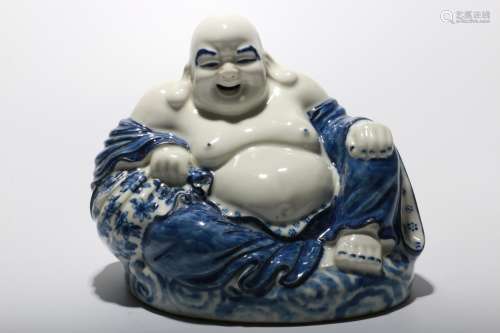 A Chinese Blue and White Porcelain Buddha