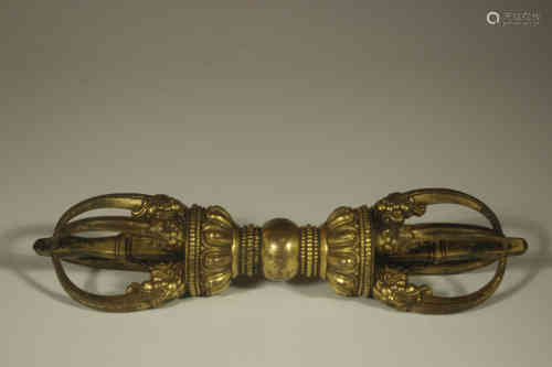 A Chinese Gilt Bronze Instrument