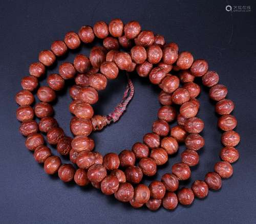 A Chinese Carved Puti Prayers Beads