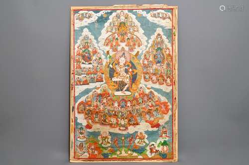 A 'White Tara' thangka, Tibet, 19th/20th C.