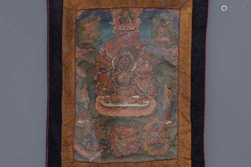 A 'Mahakala' thangka, Tibet, 19th/20th C.