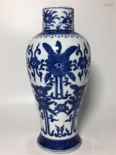 A Chinese Blue and White Porcelain Vase