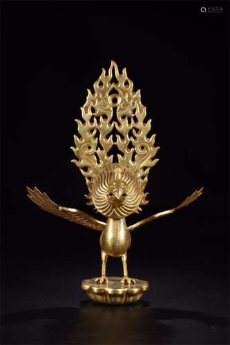 A Chinese Gilt Bronze Decoration